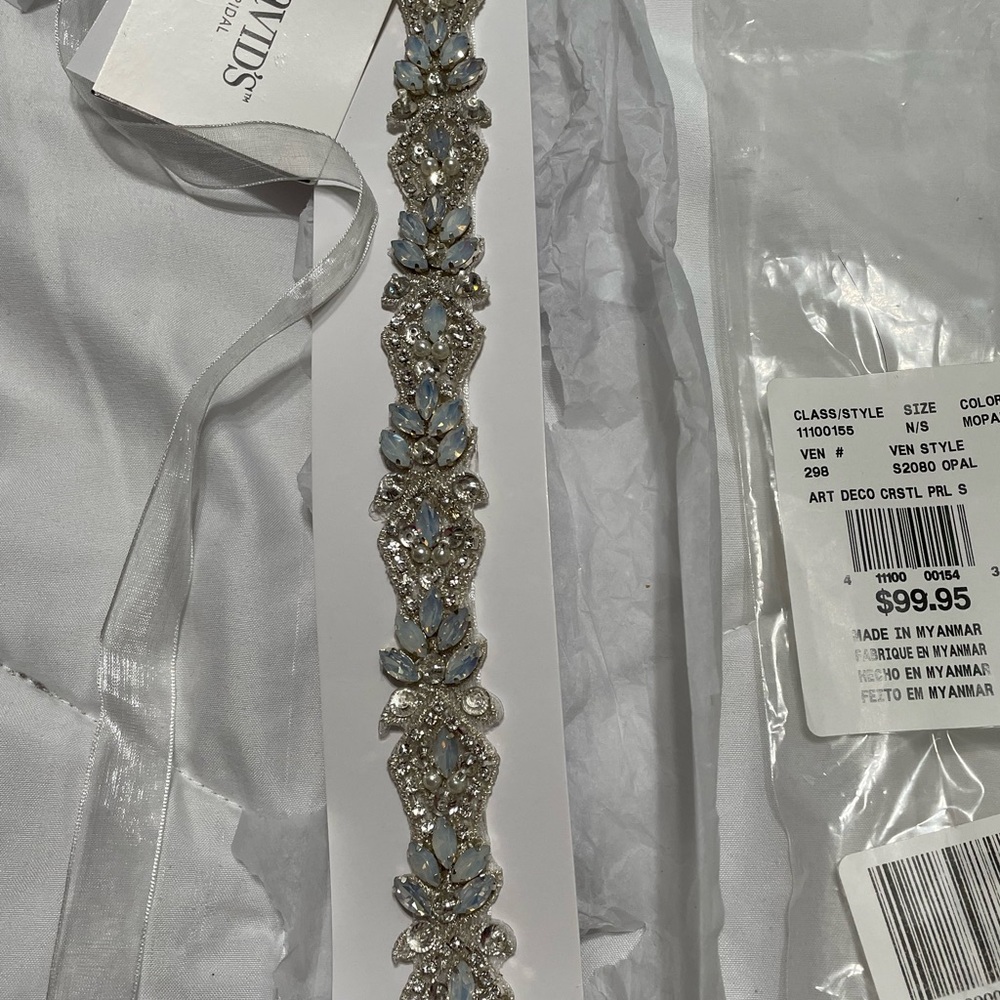 David’s Bridal Opal and Crystal bridal belt.
